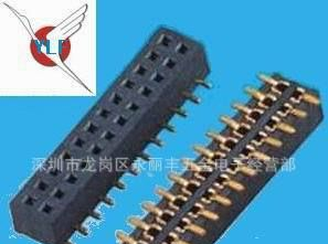 1.0mm 塑高2.0mm、可带定位柱、贴片  镀金排母