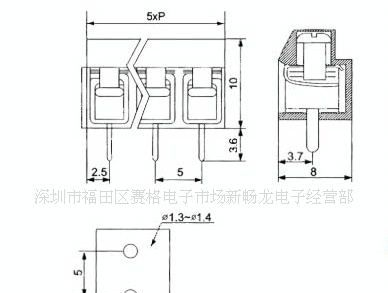 欧式接线端子螺钉式126型直脚/弯脚 间距5.0可选颜色绿色橙色灰色