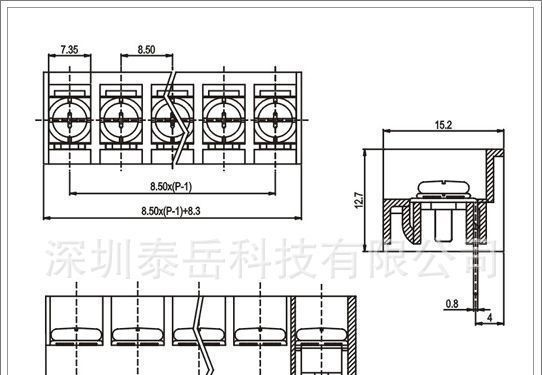 供应移动电源、家用电器深圳连接端子、栅栏式850接线端子台