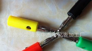 157灯笼香蕉插头 铜 锰 材质 黑色红色黄色绿色