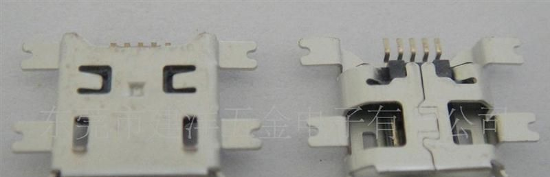厂家低价直销USB连接器 供应MICRO USB 5P B TYPE 沉板式