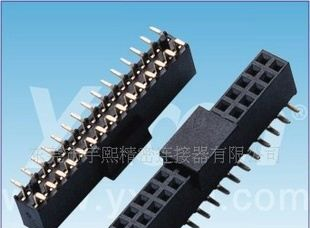2.0mm 排母 双排SMT Y型（带柱/夹持盖）
