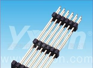 2.54mm排针 双排三塑 180度