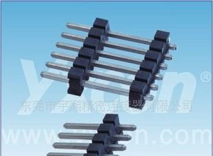 3.96mm排针 单排 180度 单塑/多塑 黑胶