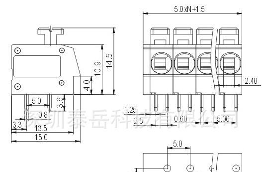 免螺丝接线端子、照明接线端子804、弹簧式端子台