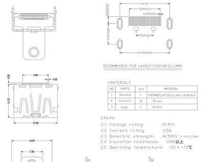 供应高品质HDMI板端A型 HDMI连接器