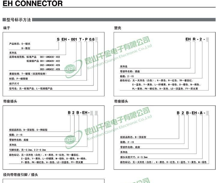 千金电子 JST连接器 原厂护套HOUSING 塑壳胶壳EHR-13 现货供应