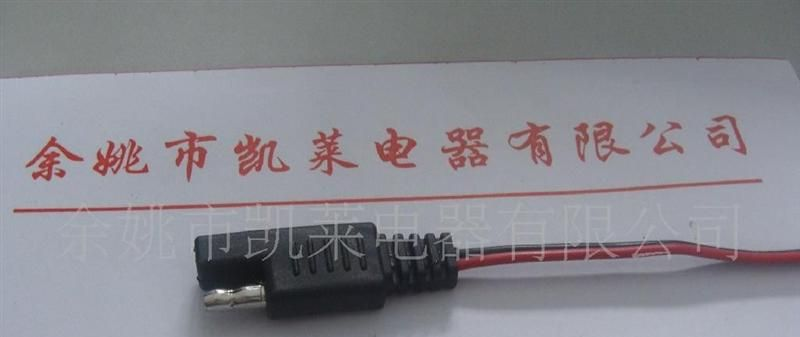 供应镀铜/镀锌鱼夹/电瓶夹配红黑电源线