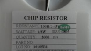 1210精密贴片电阻 1210 R100 0.1R +-1% 1/3W