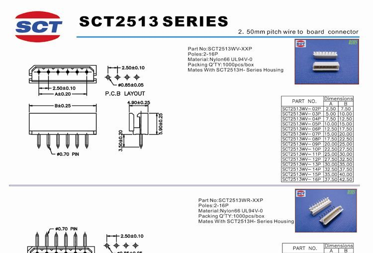厂家生产 接线端子连接器 SCT2513、Molex 5264