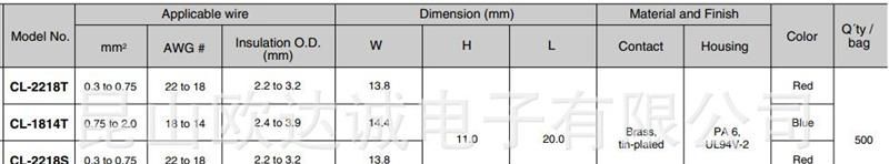 CL系列 JST线对线连接器