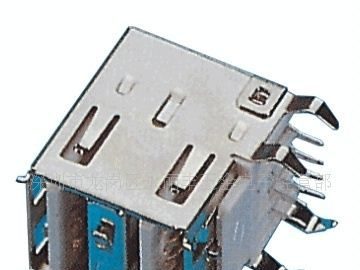 USB AF 双层 90° 半包 , USB连接器,双层A母