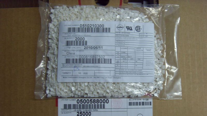 供应Molex 51021系列电池连接端子线