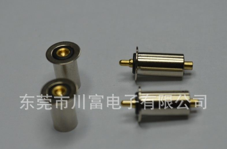 LED手电筒 pogopin 防水公母插头连接器 焊线式