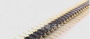 供应2.54 镀金针座1*40 圆针