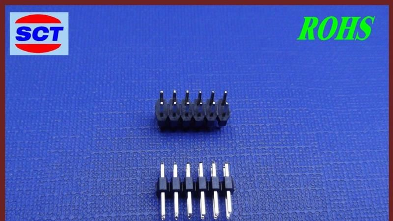 厂家供应 2.0 2*6P 双排直排针