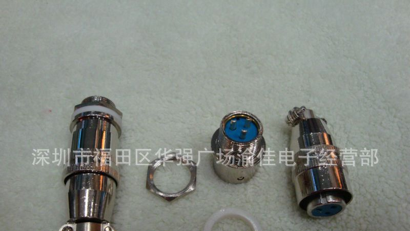 XS12-3芯航空插头插座 3芯电源接头 3P信号连接器