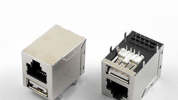 RJ45+USB连接器