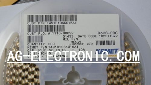 供应KEMET 钽电容T491D106K016AT 10uf 16v 原装现货供应