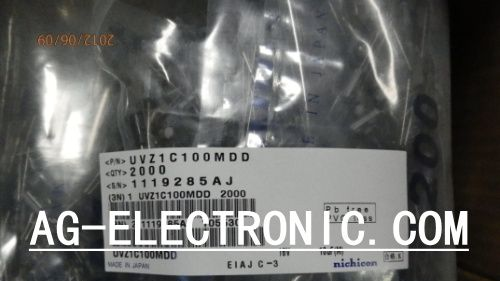 供应 Nichicon 铝质电解电容器 - 带引线UVZ1C100MDD 原装现货