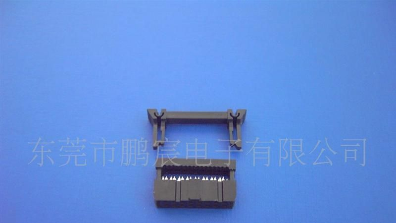 ［厂家直销］IDC系列/蝴蝶扣IDC 2.54/16P 三件式 半金 黑