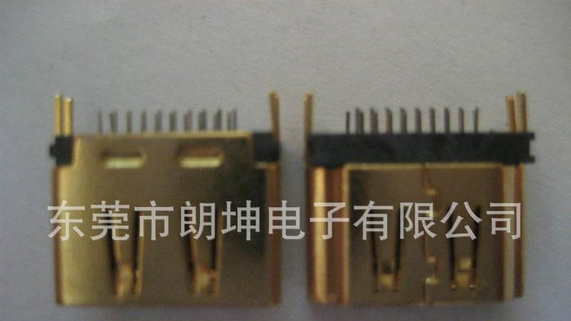 HDMI 公头连接器 自动焊接式铜壳镀金