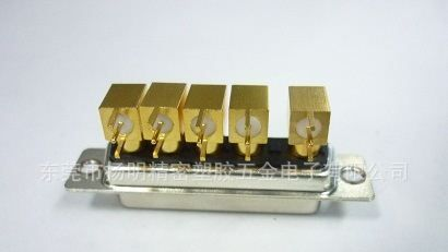 高频电流连接器5W5 5W5母90度弯插板 20A  现货供应 承接来样加工