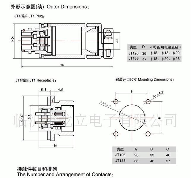 供应JT1系列矿用拉力电缆连接器/航空插头