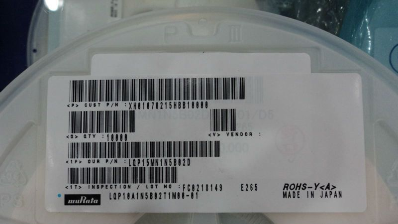 供应村田（MURATA)LQP15MN1N5B02D贴片薄膜电感 0402 1.5NH