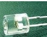 供应F3无边平头白发红二极管/LED3MM平头红光指示灯/3MM4.1胶体红