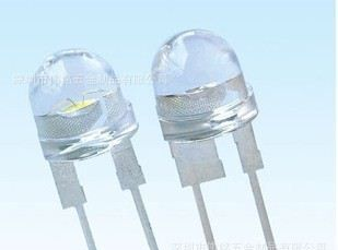 F10功率:0.5W子弹头白光灯/LEDF10白光供应商/10MM圆头白光灯