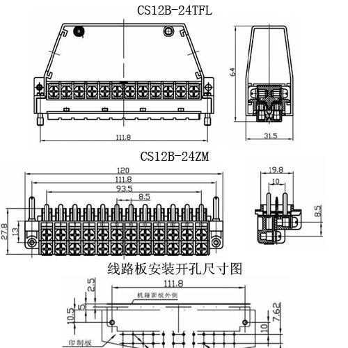 供应CS12B-24TFL/ZM型矩形连接器