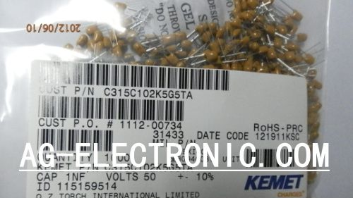 供应多层陶瓷电容C315C102K5G5TA 50v 1000pf原装现货