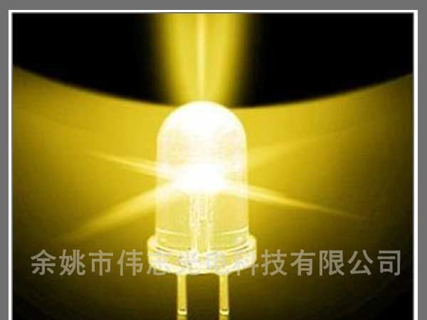 供应灯具专用F4mm白发橙圆头无边沿LED灯珠 高亮度LED发光二极管