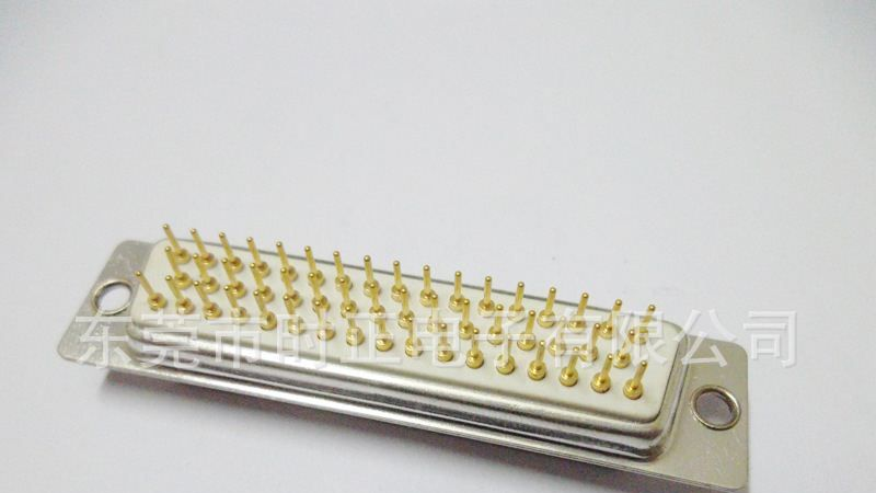 D-SUB连接器DB50插板式180度铆合型车针接插件公座母座