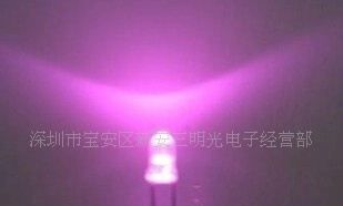 供应粉红发光二极管 发光二极管粉红 3MM短脚粉红 粉红LED发光管