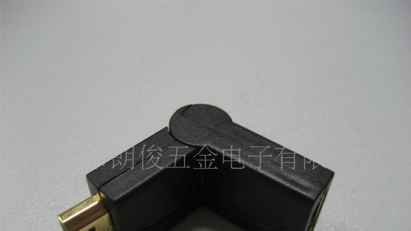 HDMI马口铁公头连接器(三件式) 自动焊接式线夹直径7.5MM