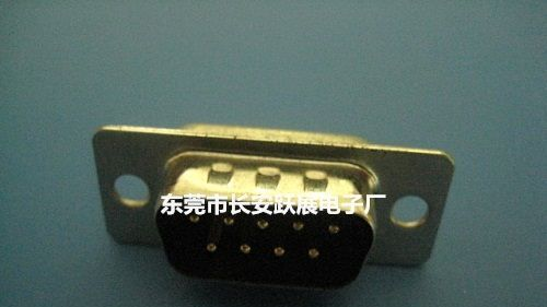 D-SUB  车针连接器  DB9P 母座  90度 焊线式