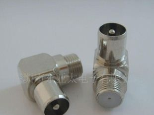 同轴连接器，射频连接器，连接器转接头TV公头转F母头