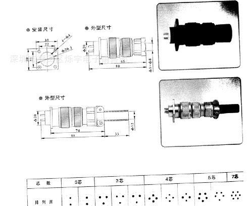 供应PB20防水插头航空插头LED防水插头LED防水连接器