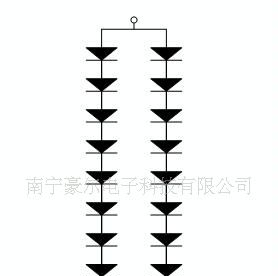 供应LED方形平面管发光块/14*36mm/红黄绿