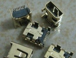 MINI USB ，SMT贴片插座头连接器，迷你USB，外壳铜，镀金2.0/3.0
