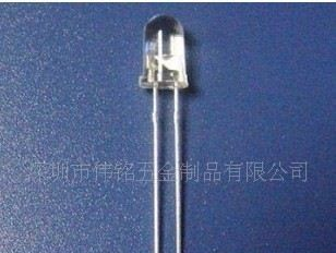 厂家供应F5圆头白发白二极管/LED5MM圆头长脚白灯/圆头长脚白光