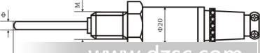 西安新敏wzp027航插出线铂电阻温度传感器