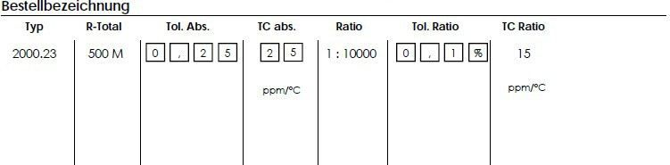 德国Metallux高压精密电阻分压器 2000系列