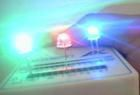供应草帽LED发光二极管红蓝绿一组    草帽RGB
