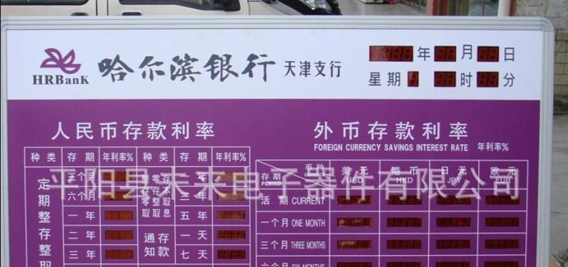 LED数码管屏，利率牌，LED利率牌，银行利率牌，倒计时牌