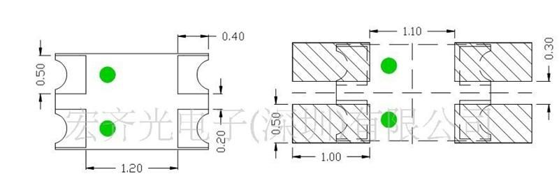 贴片 SMD LED 0605红蓝双色灯 HT19-2232RBC , 0603红蓝双色