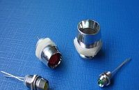 东莞生产LED灯套银色|LED间隔柱|LED铜套|塑胶灯套|塑胶发光管LCS