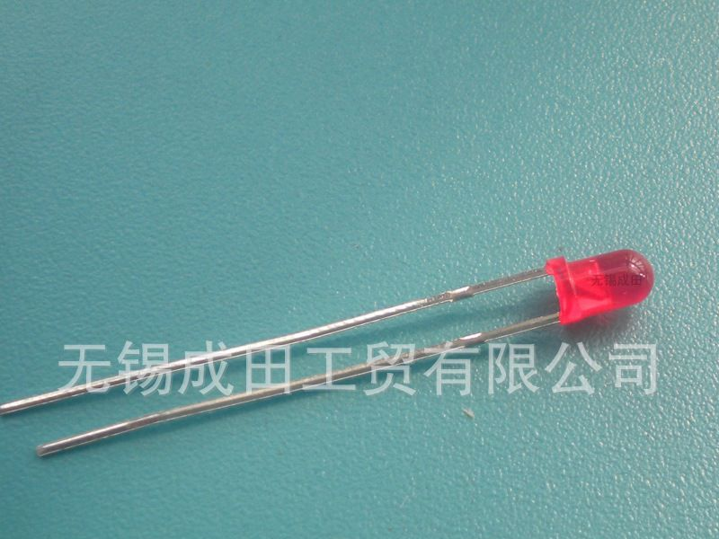 无锡LED，F3白发红光，3mm圆头红光6000mcd